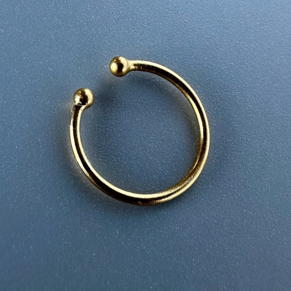 14K Gold Vermeil Sleek Band Ear Cuff for Layered Looks - Picture 3 of 7